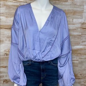 Free People Weekend Love Top light purple size S